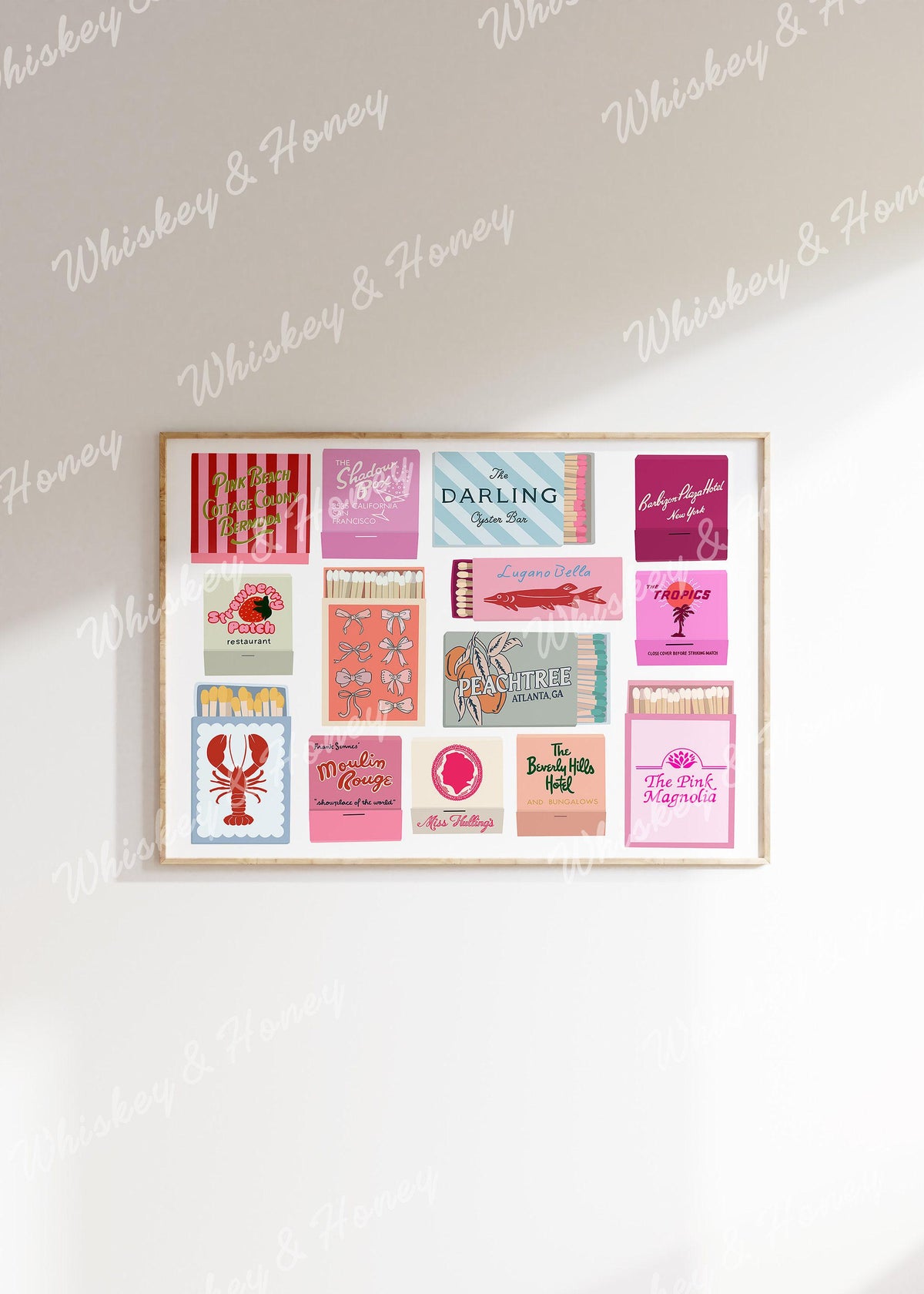 Girly Matchbook Horizontal Print