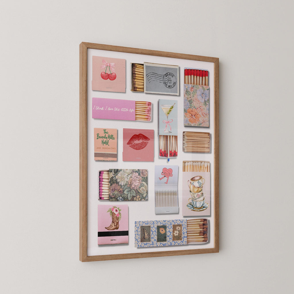 Coquette Matchbook Collage Print