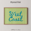 Green Striped West Coast Print