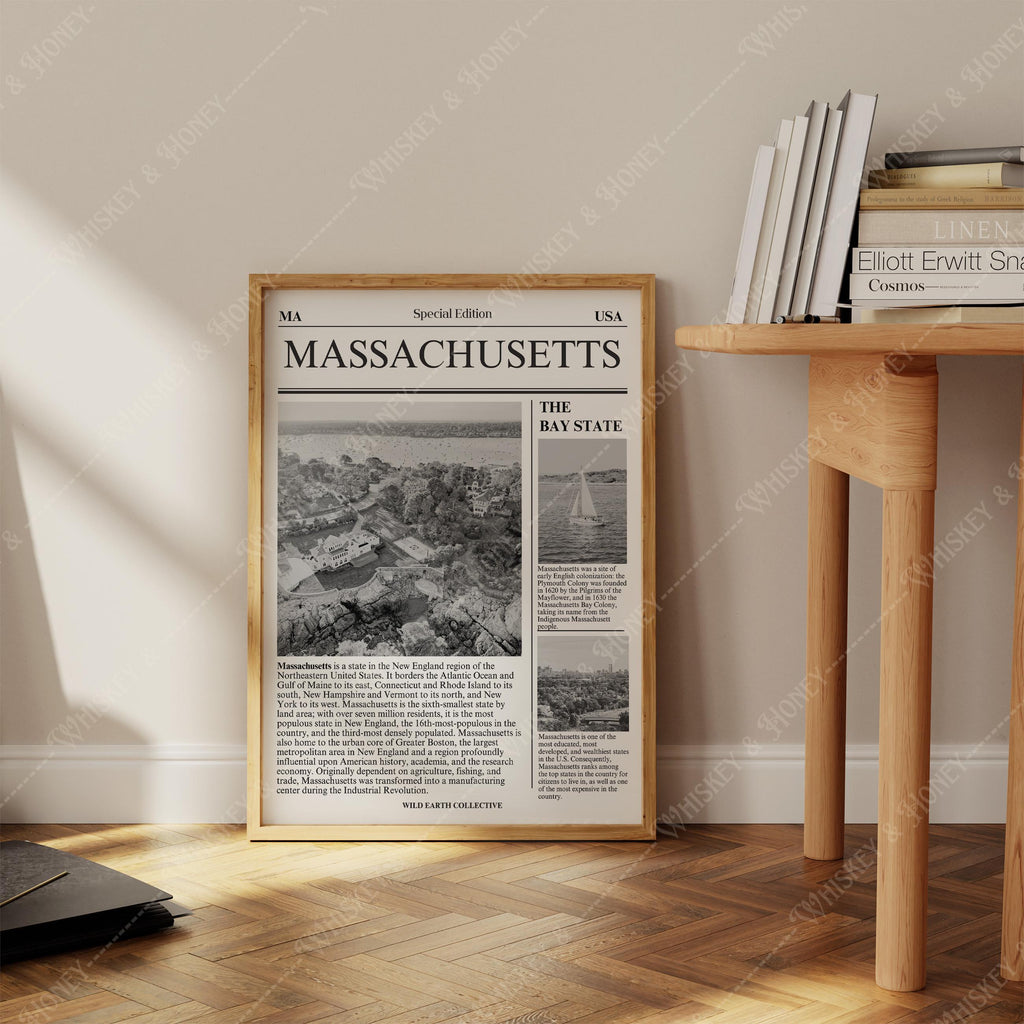 Massachusetts Newspaper Print