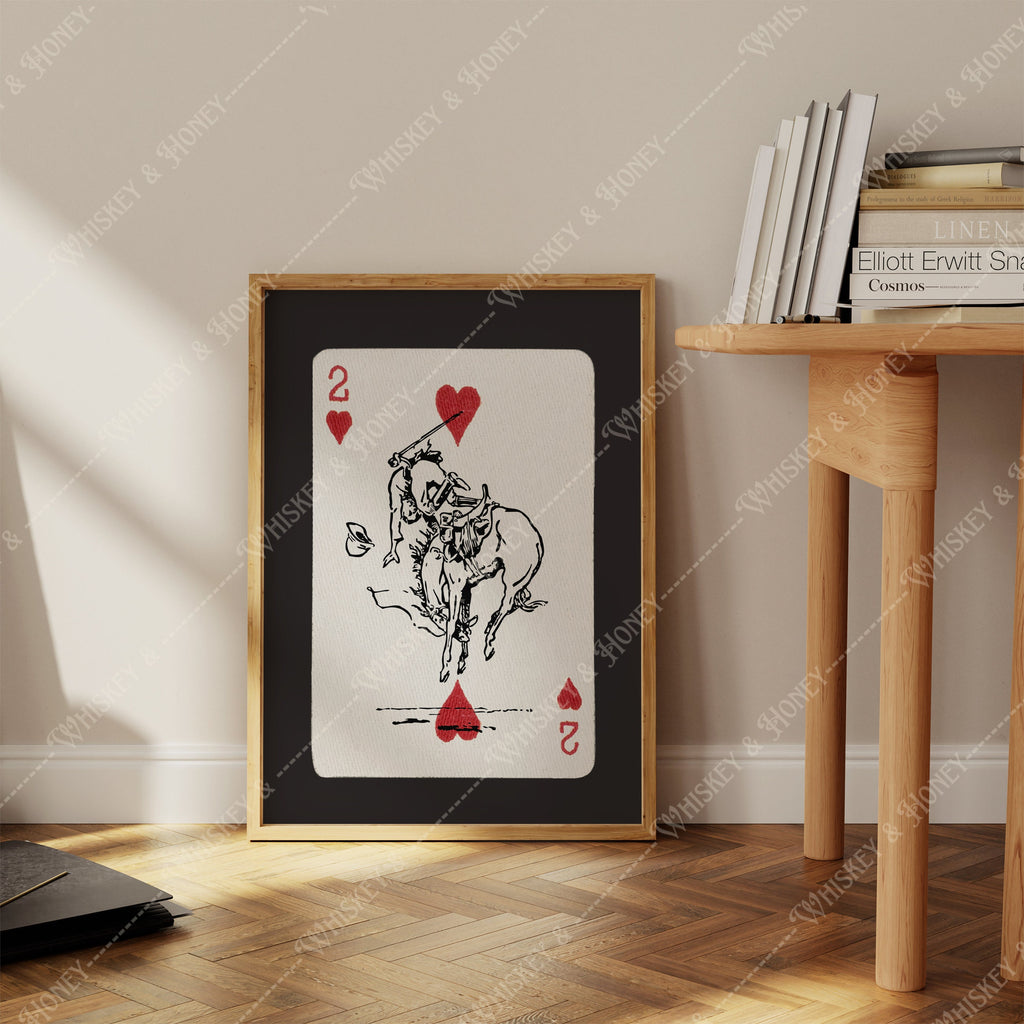 Rodeo Cowboy Playing Card Print