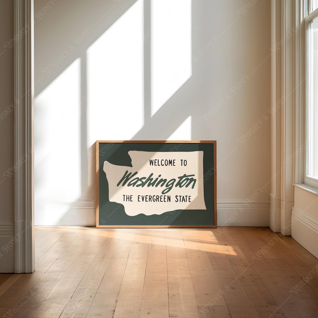 Welcome to Washington State Art Print