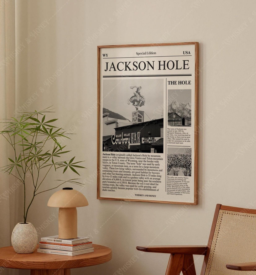Jackson Hole Wyoming Newspaper Print