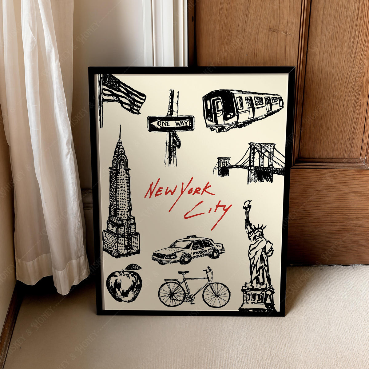 New York City Sketch Print