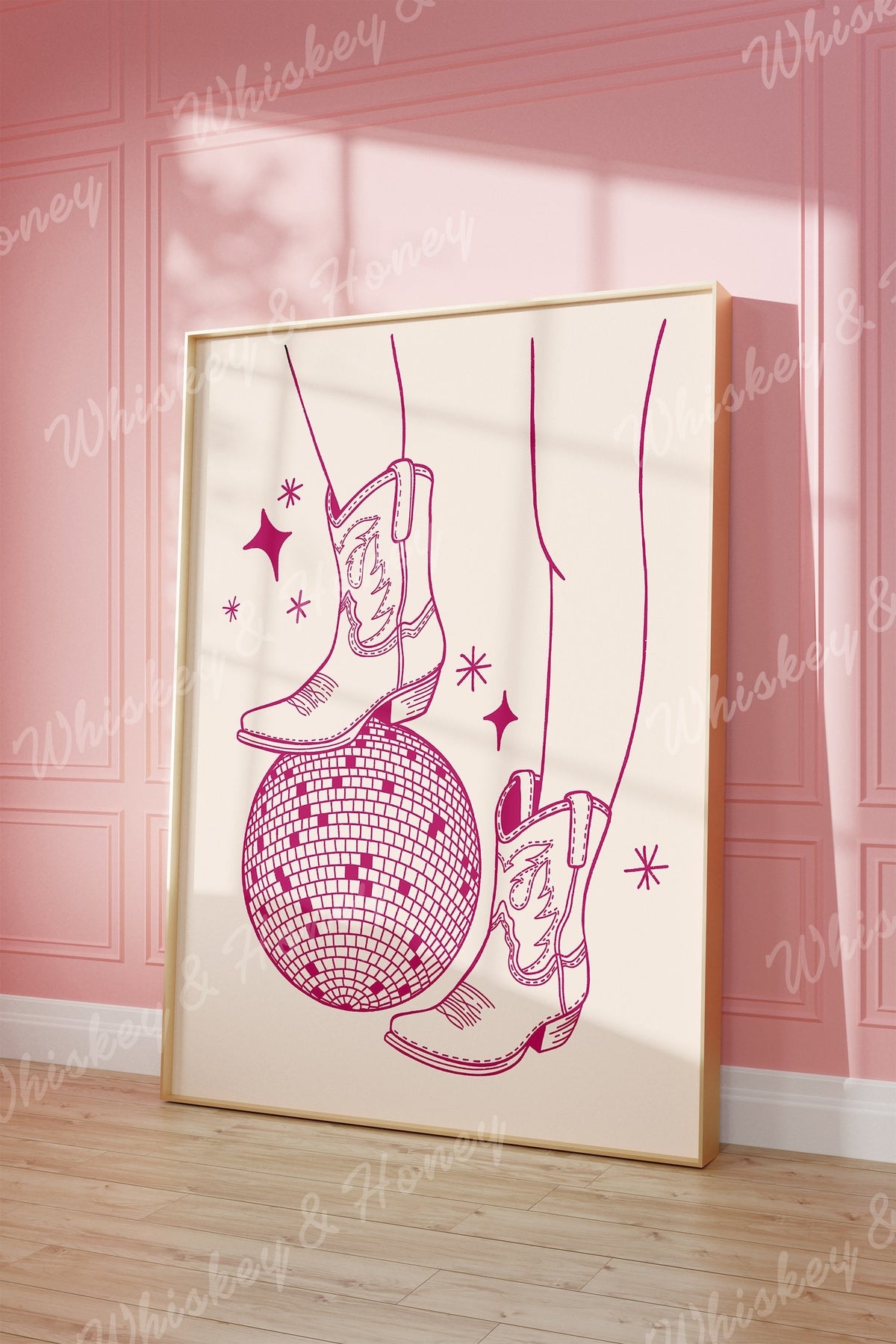 Cowgirl Disco Boots Print