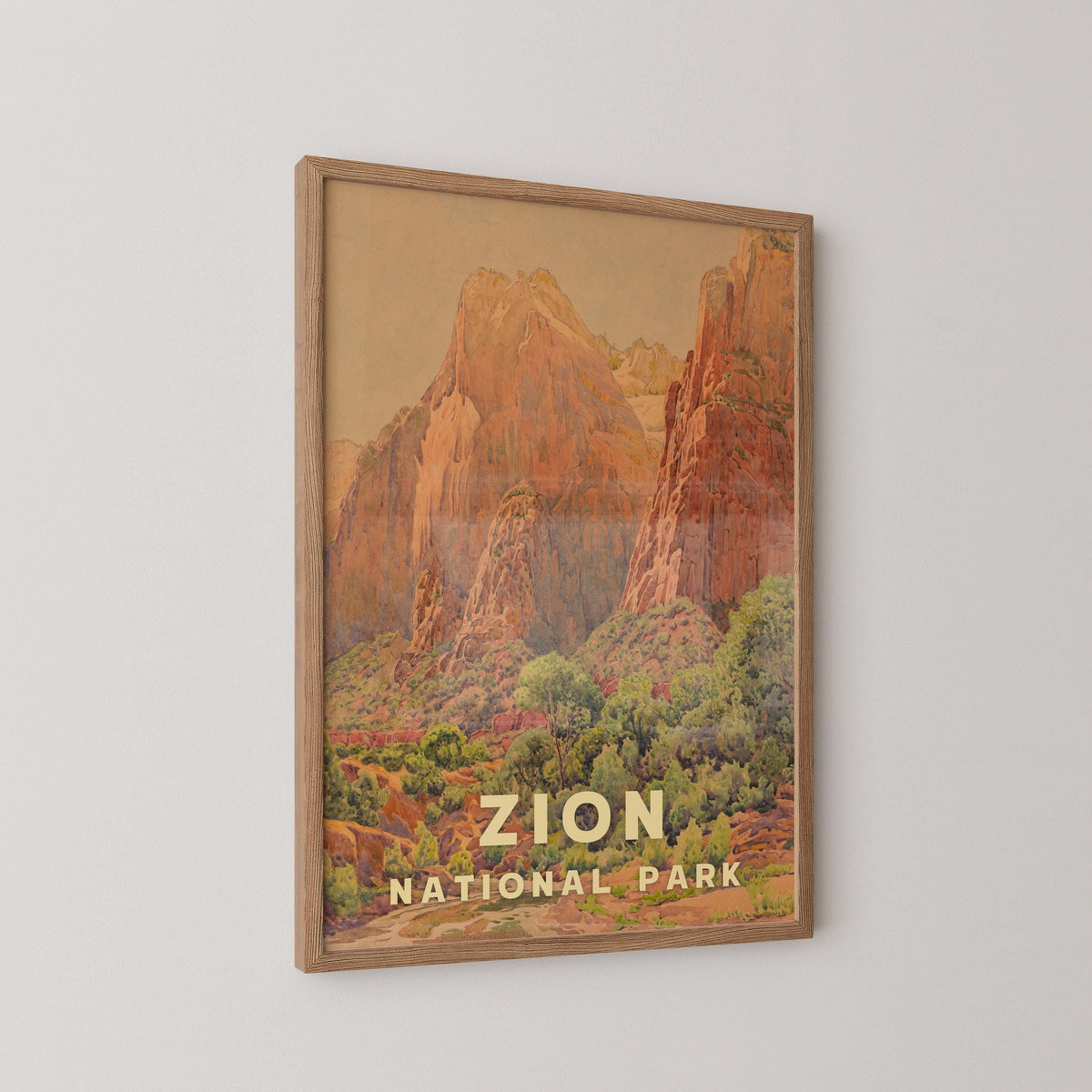Vintage Zion National Park Print