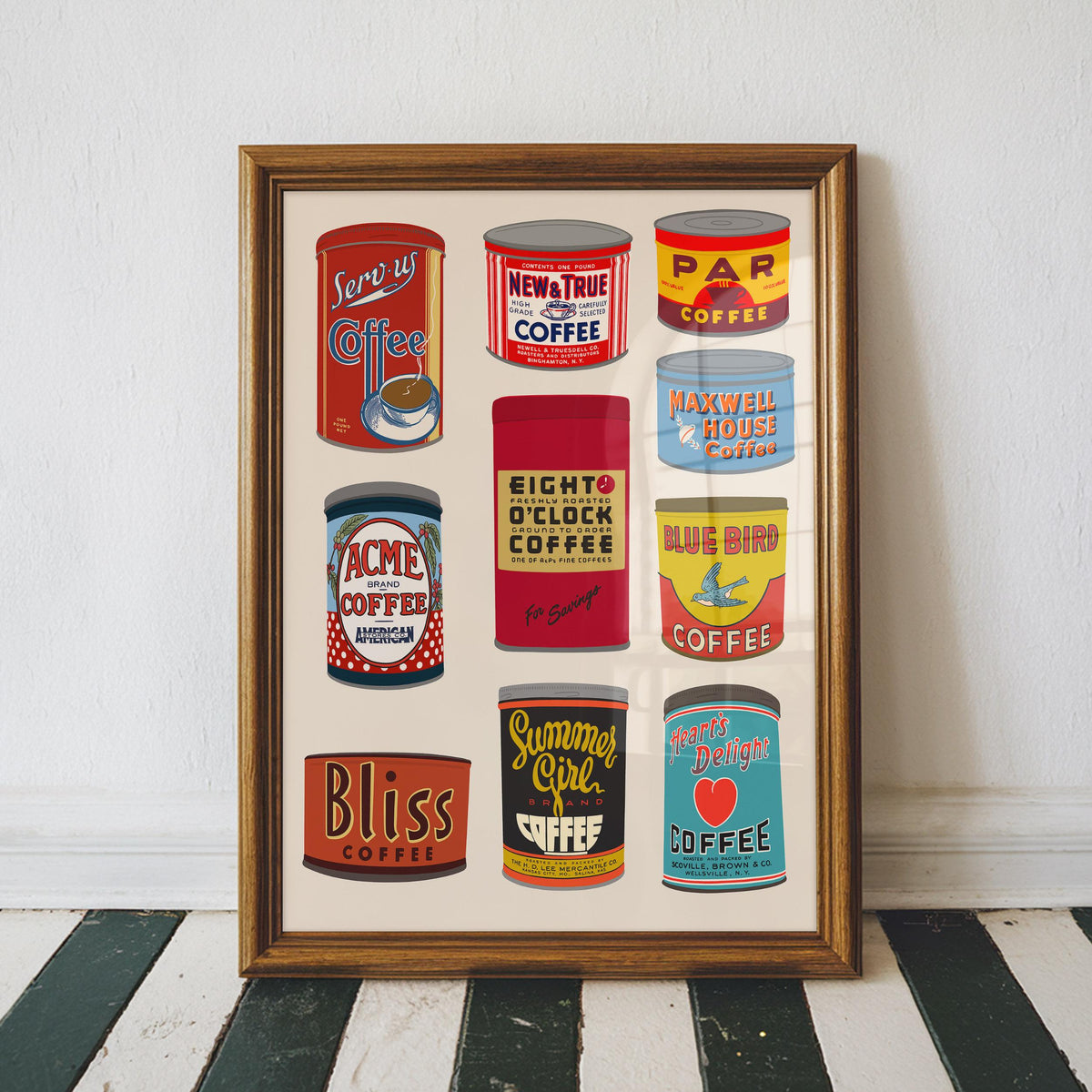 Vintage Coffee Cans Print