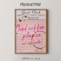 Iced Coffee Guest Check Print