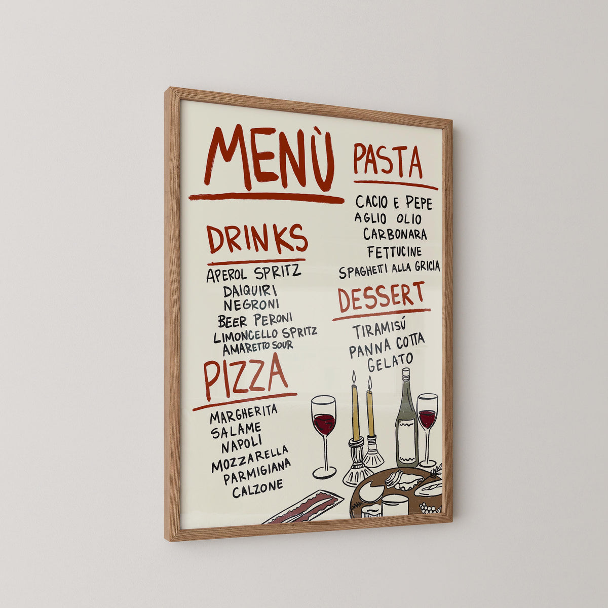 Italian Menu Print