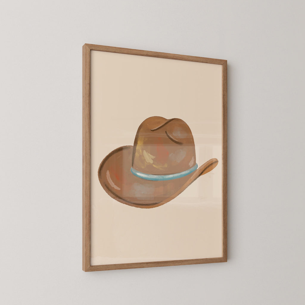 Cowboy Hat Painting Print