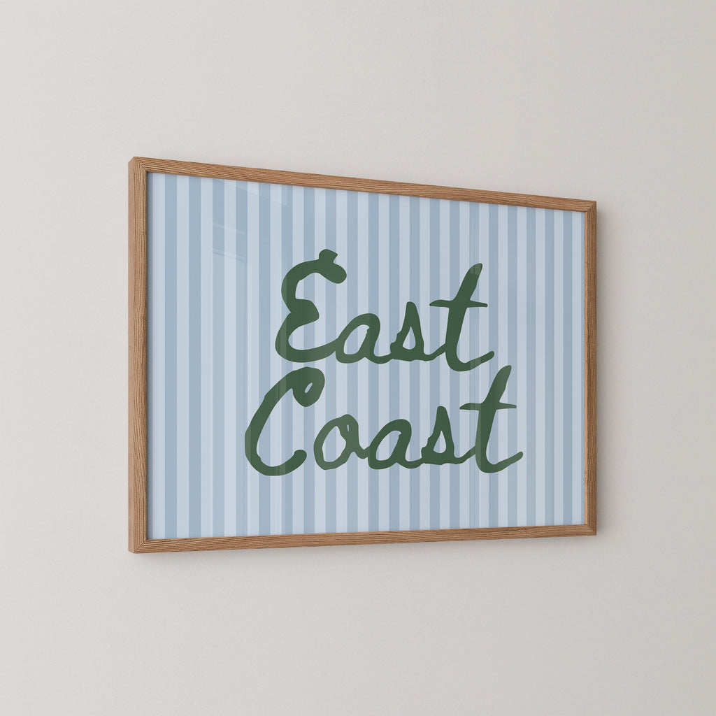 Blue Stripes East Coast Print