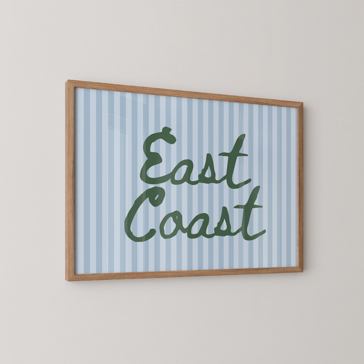 Blue Stripes East Coast Print