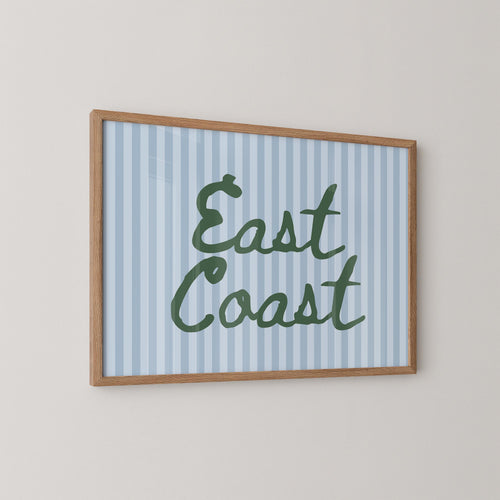 Blue Stripes East Coast Print