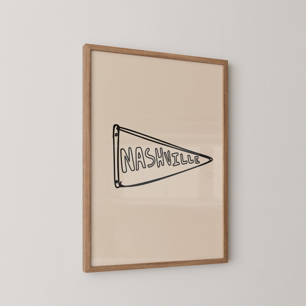 Nashville Pennant Flag Print