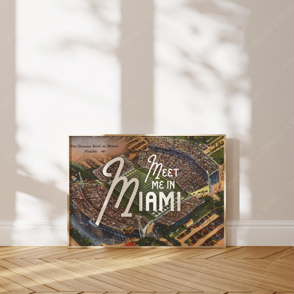 Meet me in Miami Orange Bowl Poster