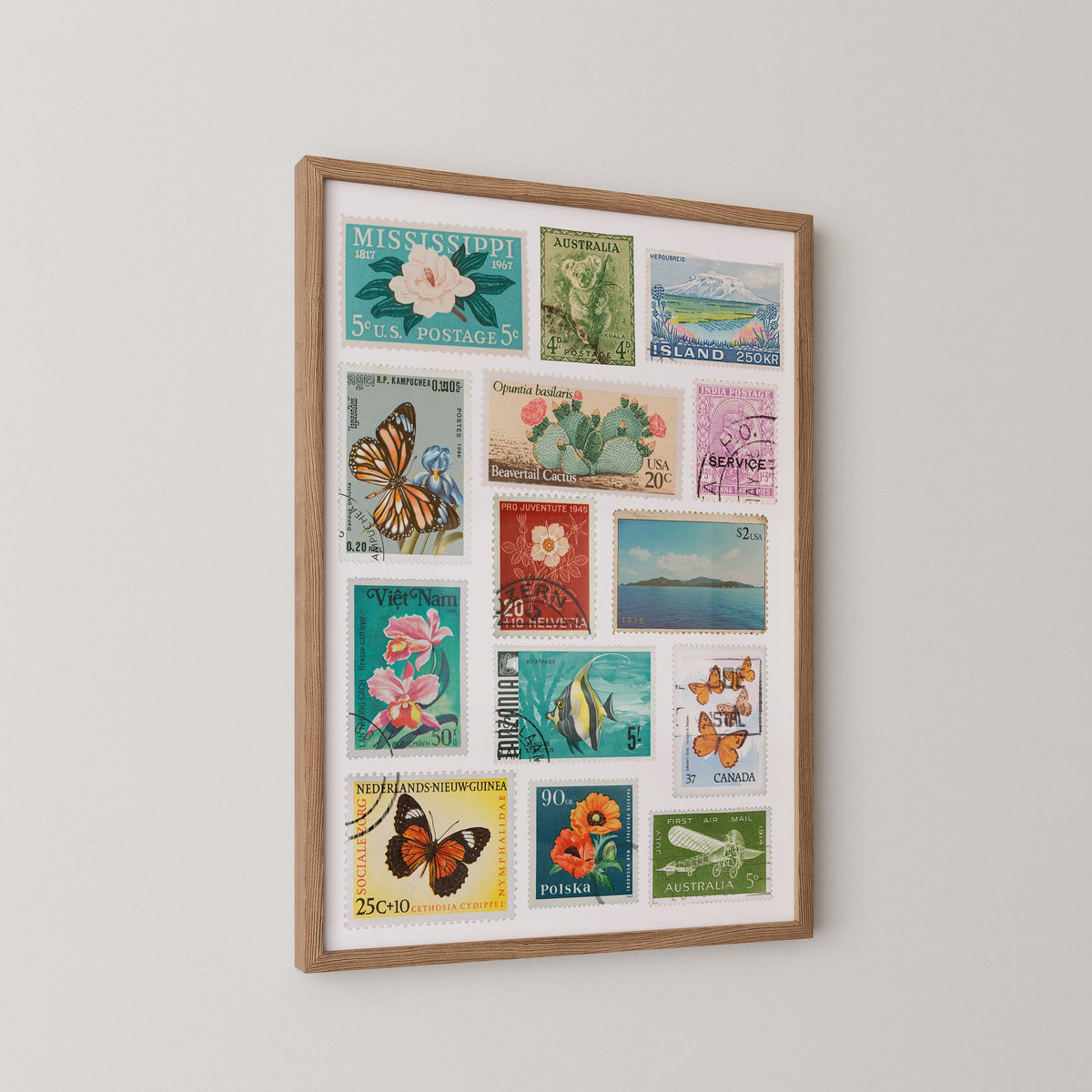 Vintage Stamps Print