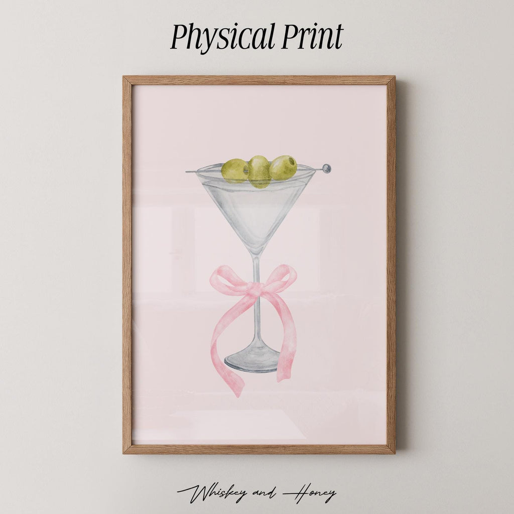 Watercolor Martini Print