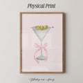 Watercolor Martini Print