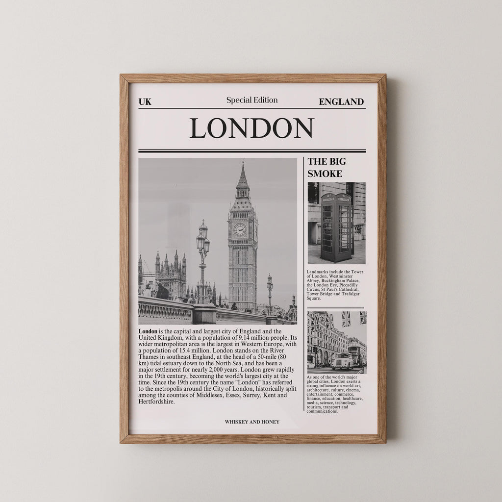 London Newspaper Print