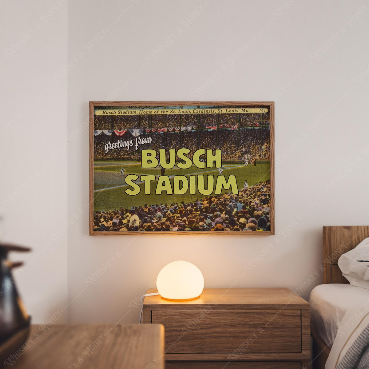 Busch Stadium Vintage Postcard Art Print