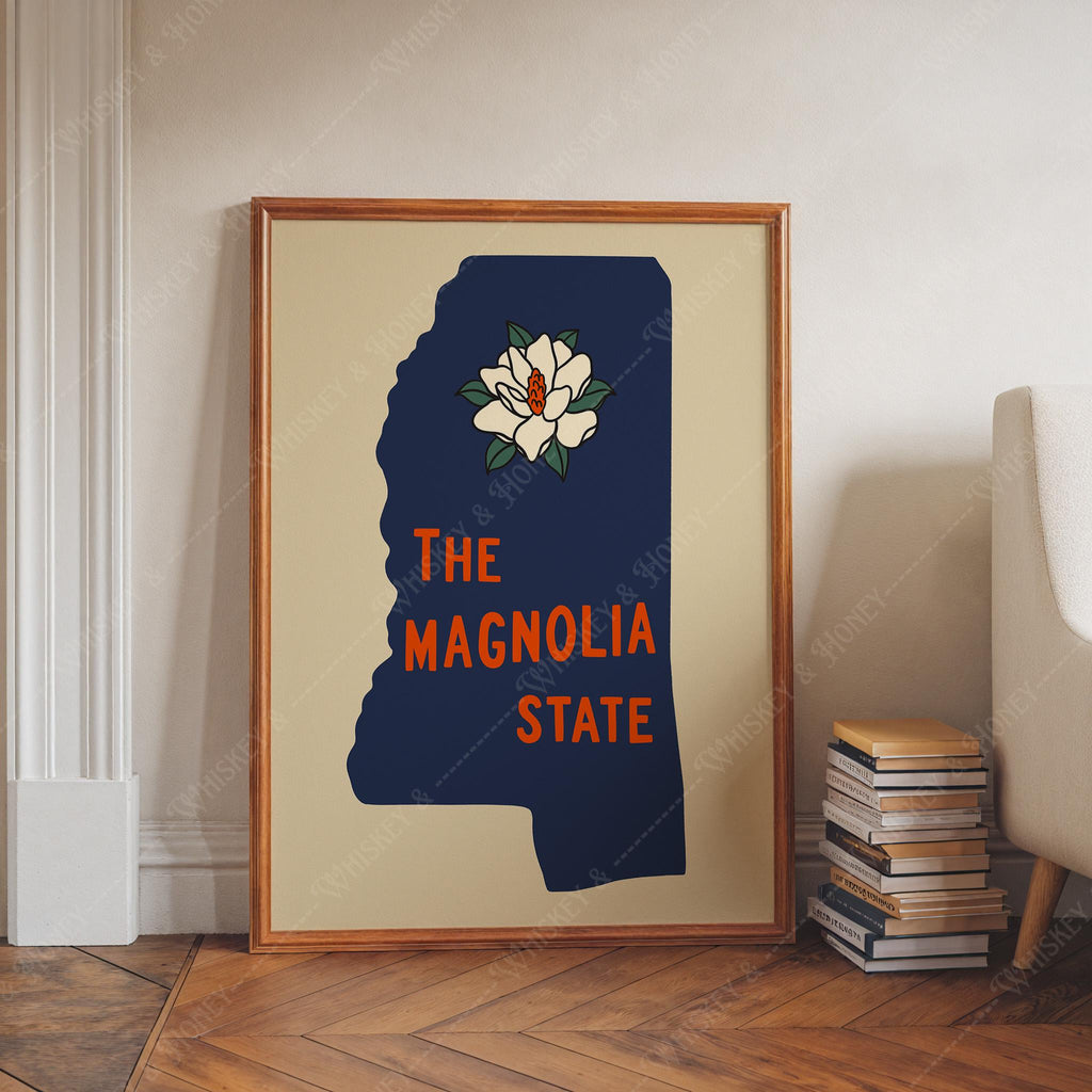 Mississippi Magnolia State Travel Print