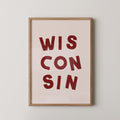 Wisconsin Typography Print