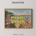 Vintage Greetings From Miami Beach Print