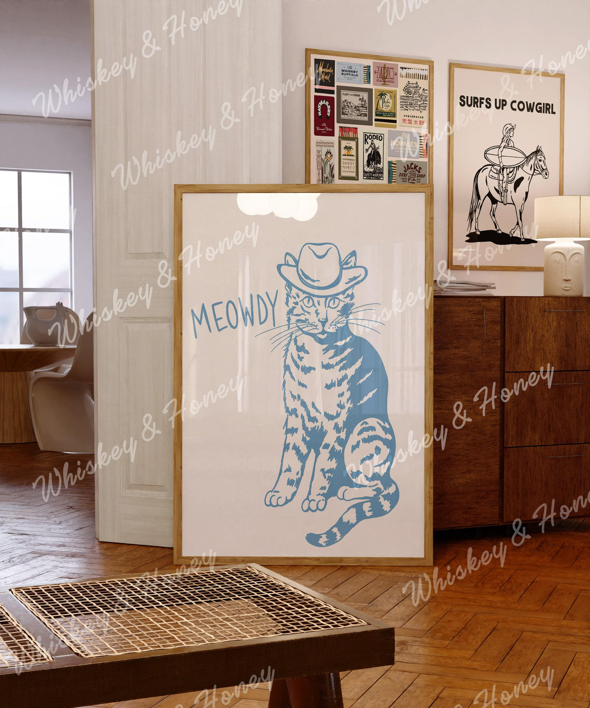 Meowdy Cat Cowboy Art Print