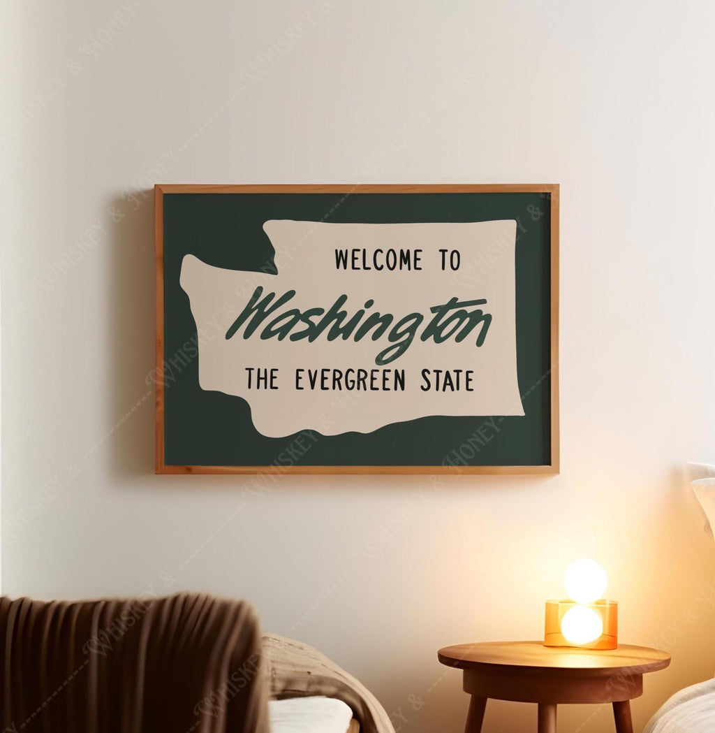 Welcome to Washington State Art Print