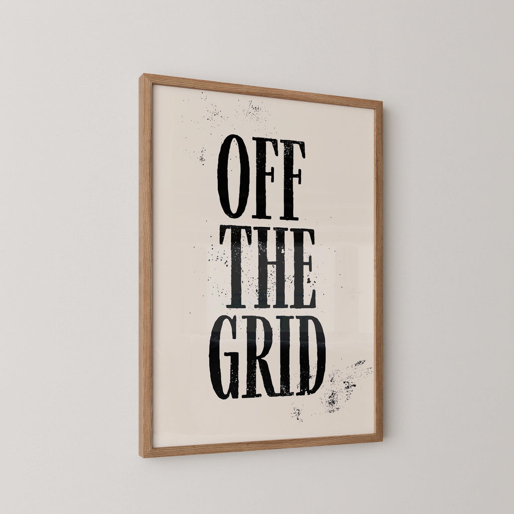 Off the Grid Typography Print