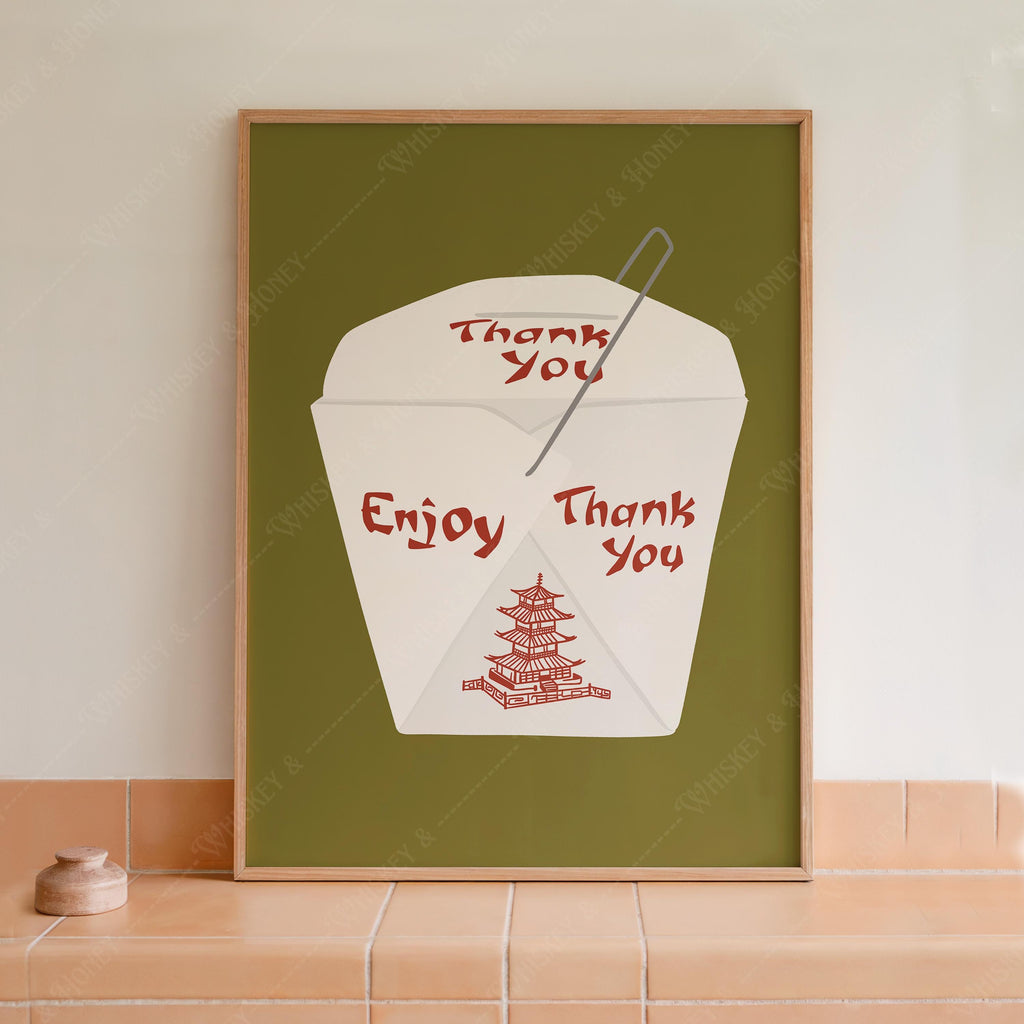 Chinese Takeout Box Print