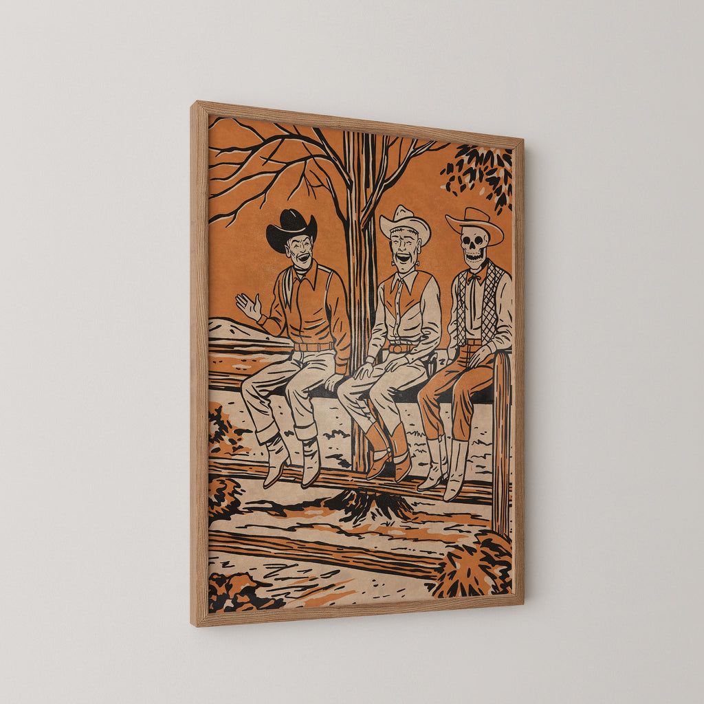 Spooky Cowboys Art Print