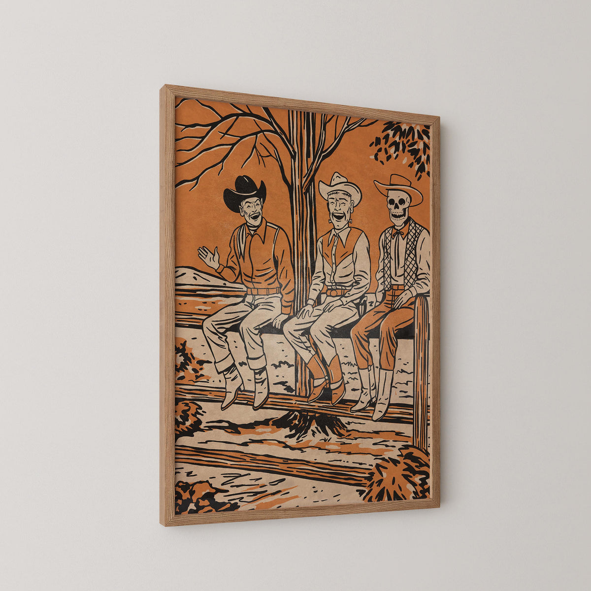 Spooky Cowboys Art Print