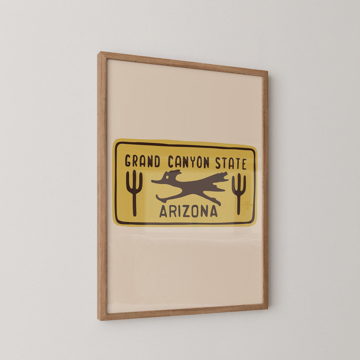 Vintage Arizona License Plate Print