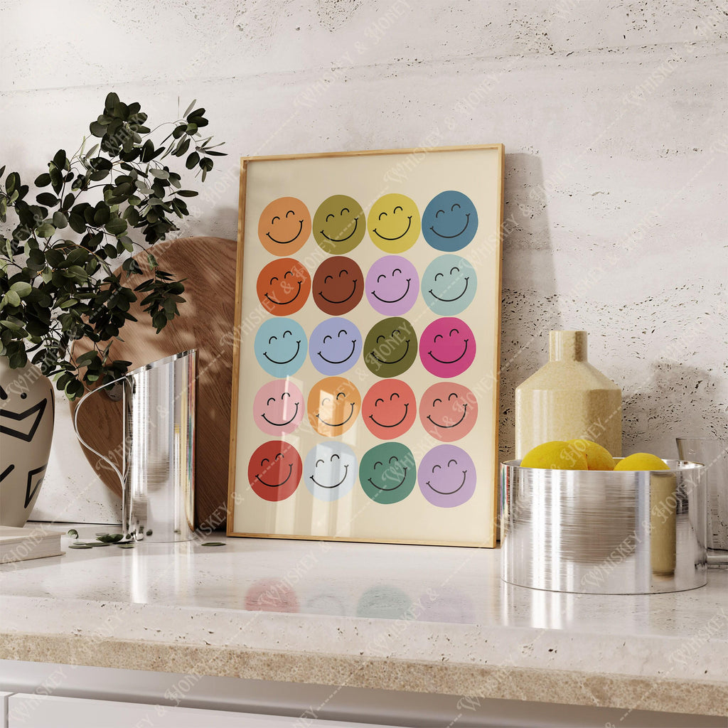 Smiley Faces Print