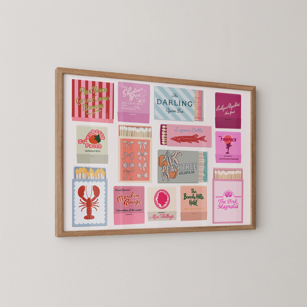 Girly Matchbook Horizontal Print
