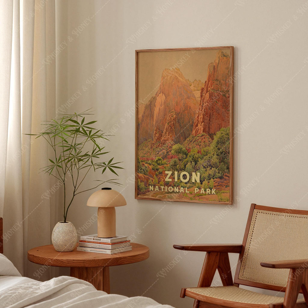 Vintage Zion National Park Print