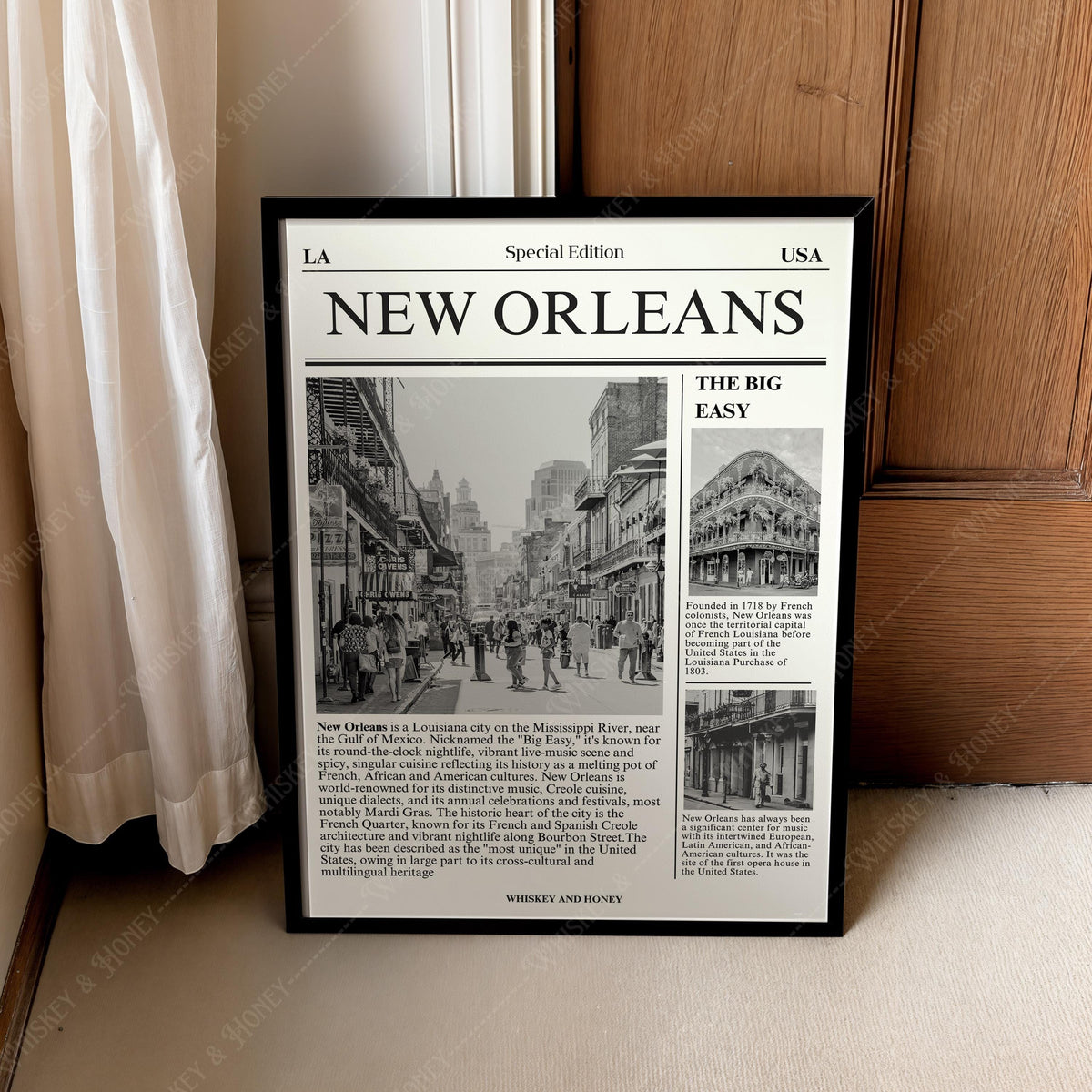 New Orleans LA Newspaper Print
