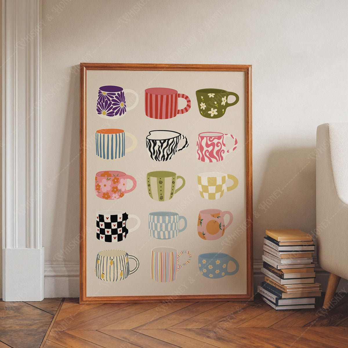 Funky Coffee Mugs Print