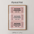 Shower Karaoke Ticket Print