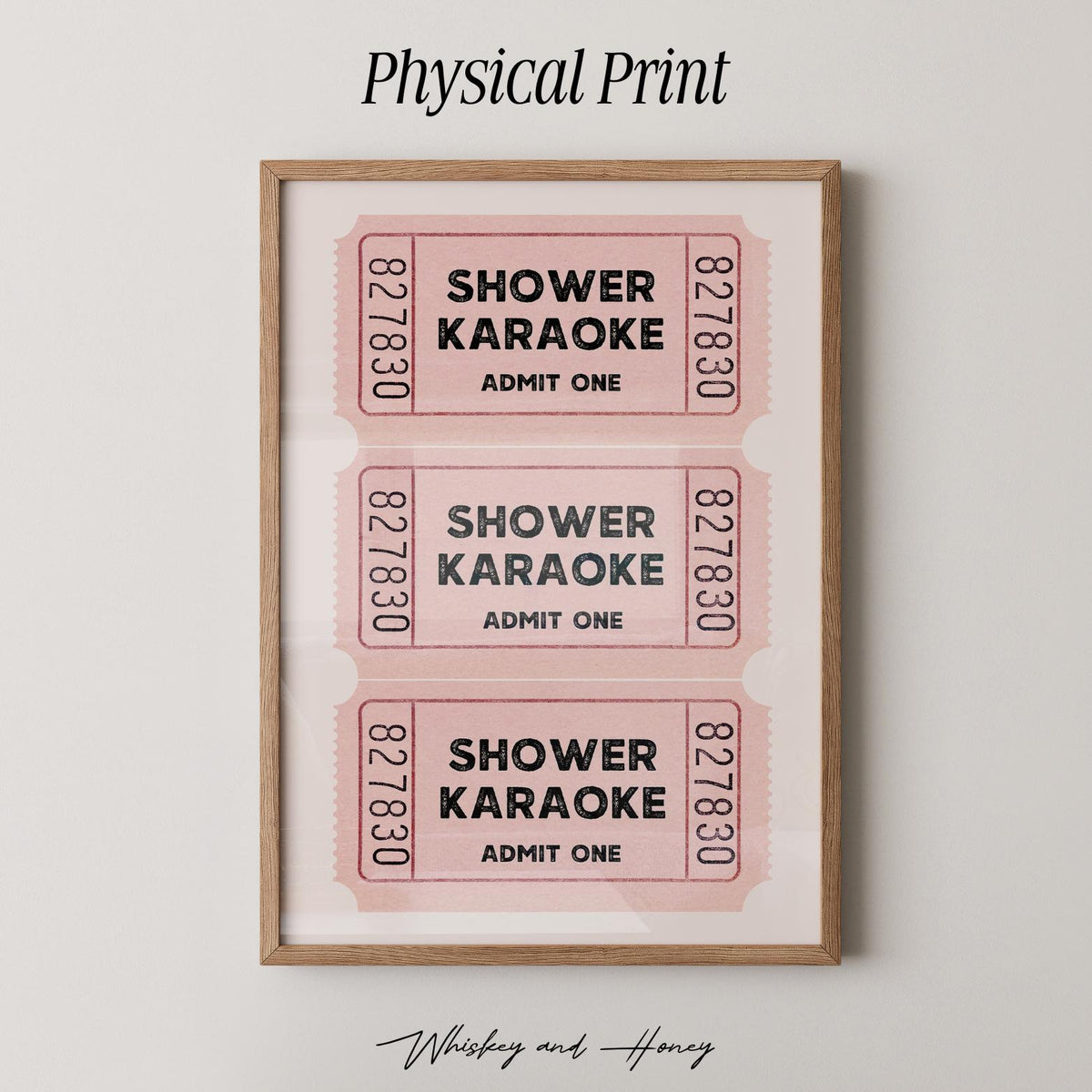 Shower Karaoke Ticket Print