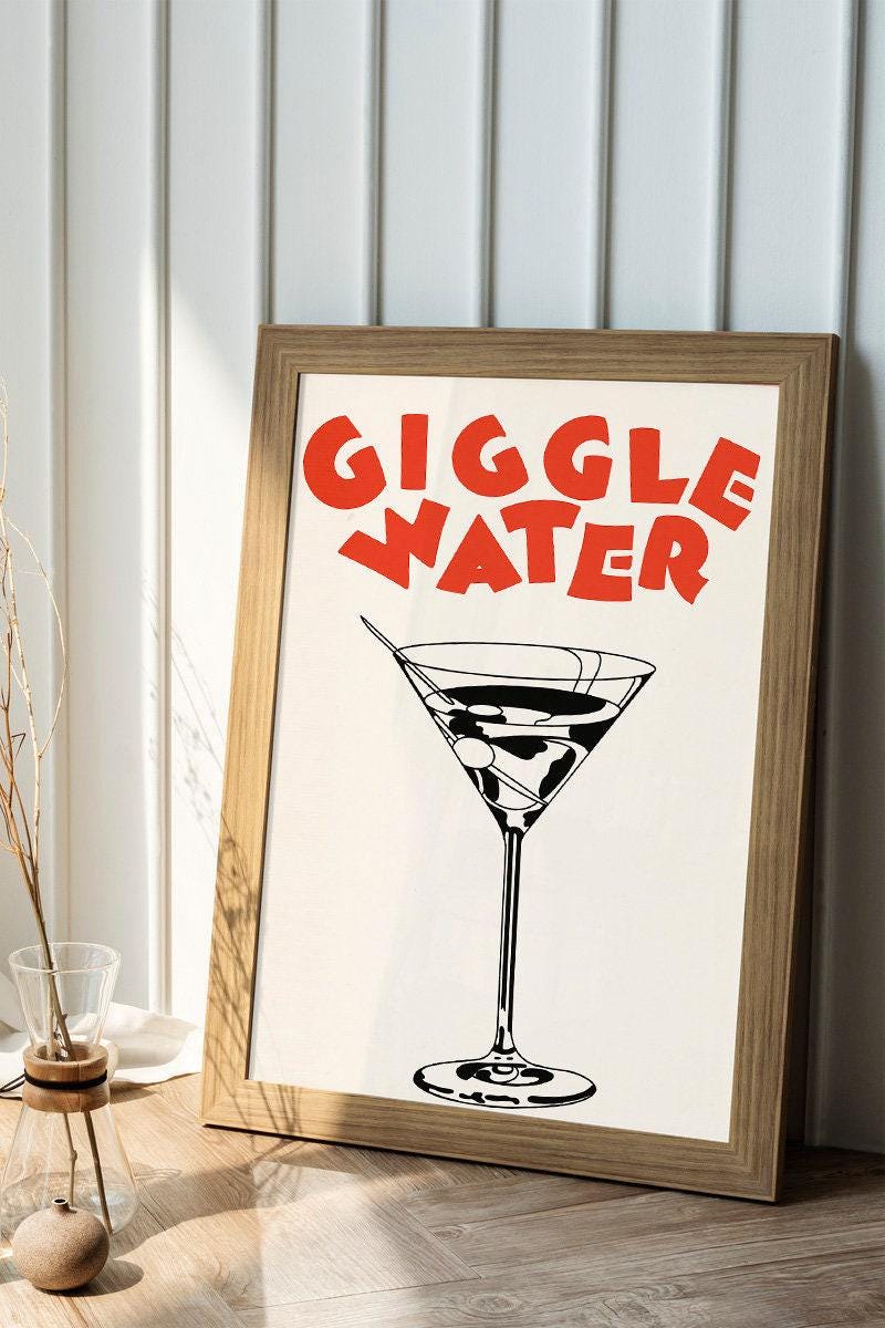 Giggle Water Cocktail Print