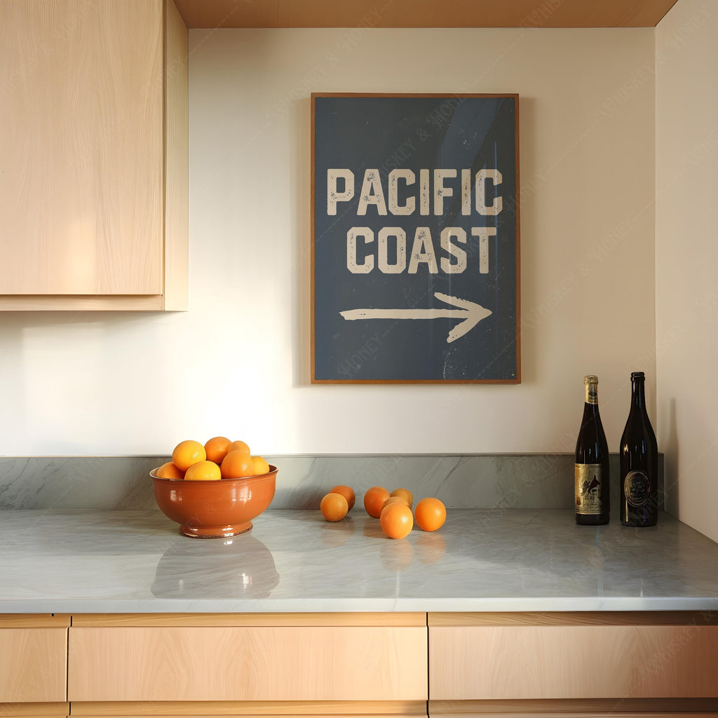 Pacific Coast Sign Print