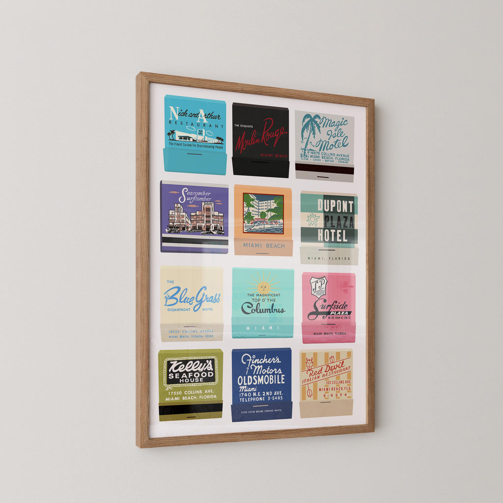 Vintage Miami Matchbook Print