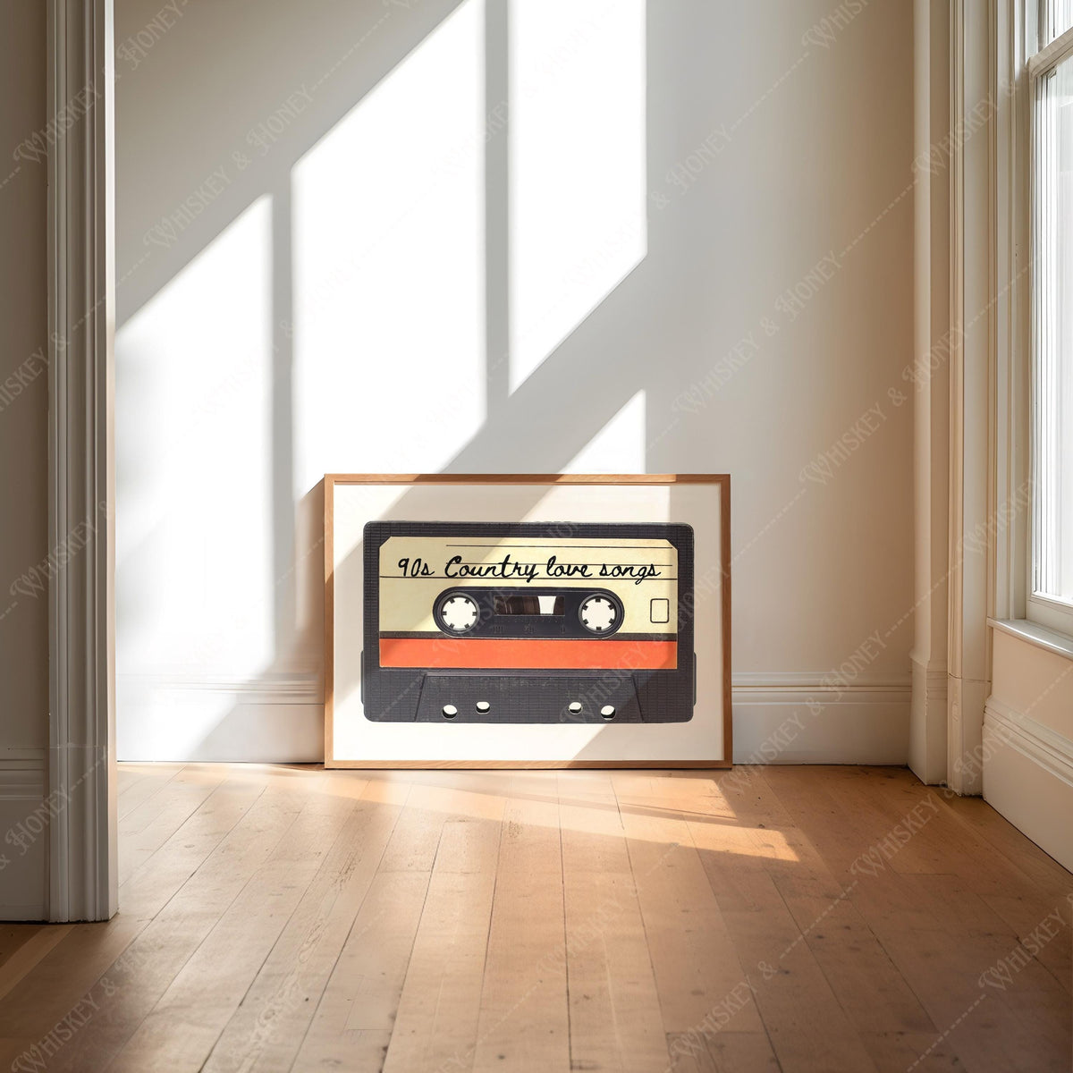 90s Country Love Songs Cassette Tape Print