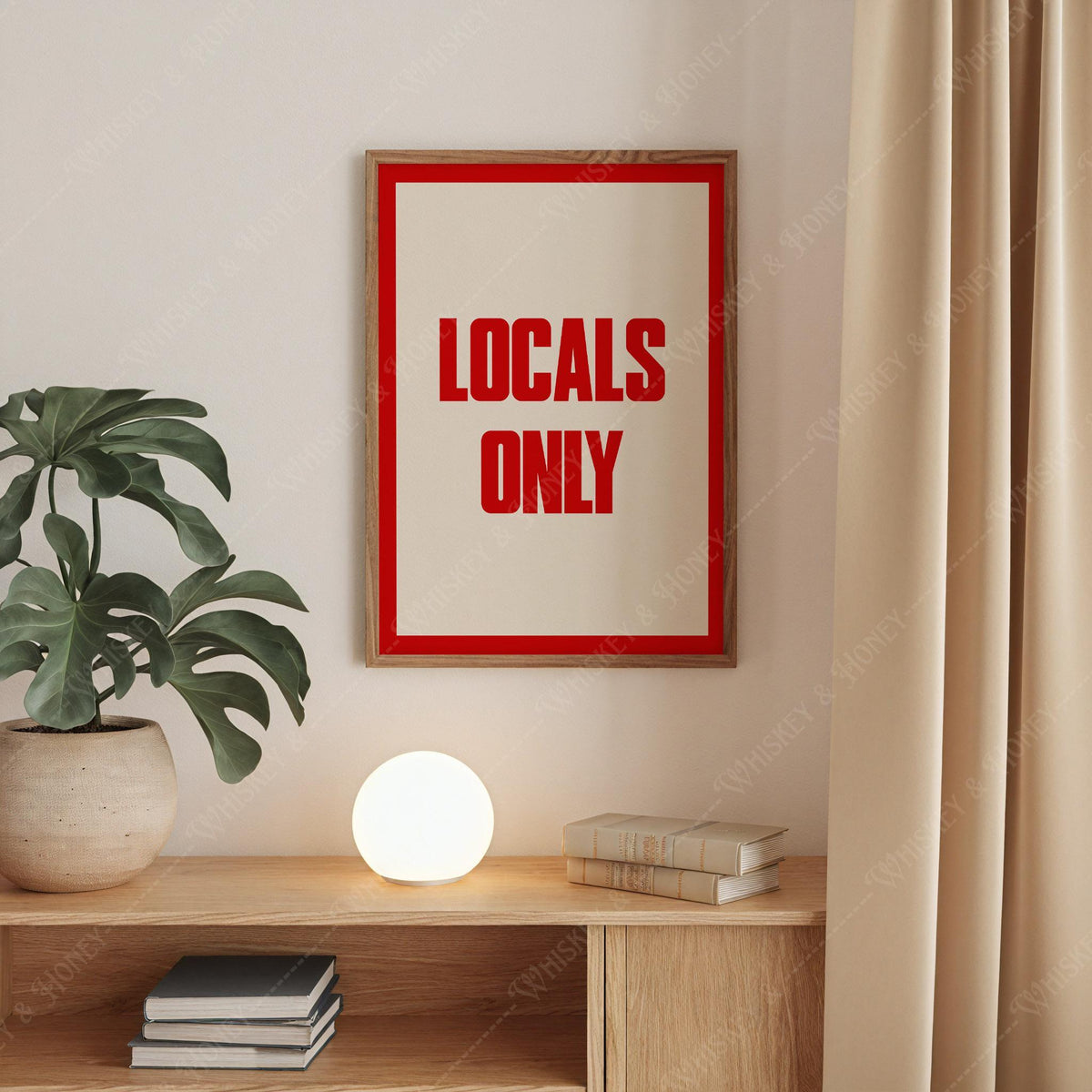 Locals Only Typography Print
