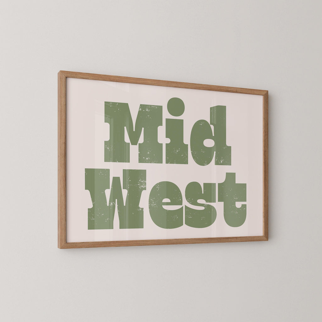 Midwest Typography Print