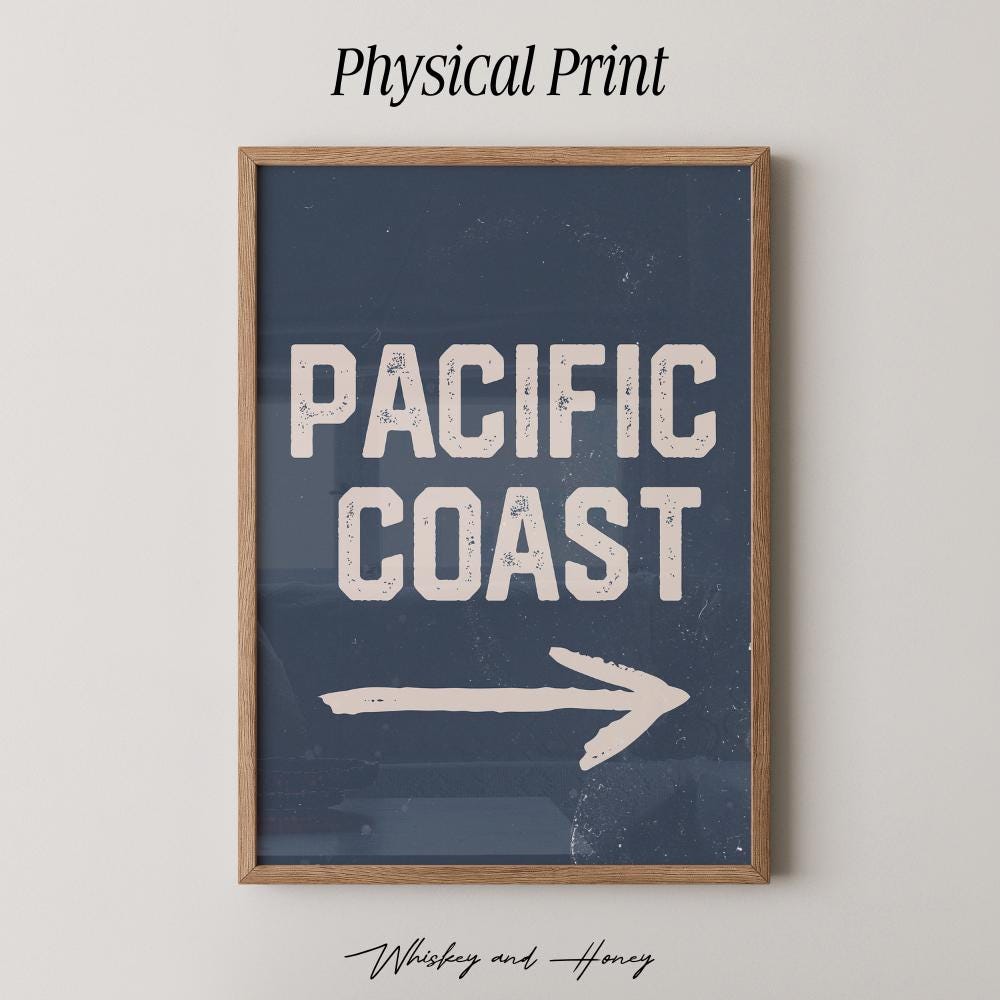 Pacific Coast Sign Print