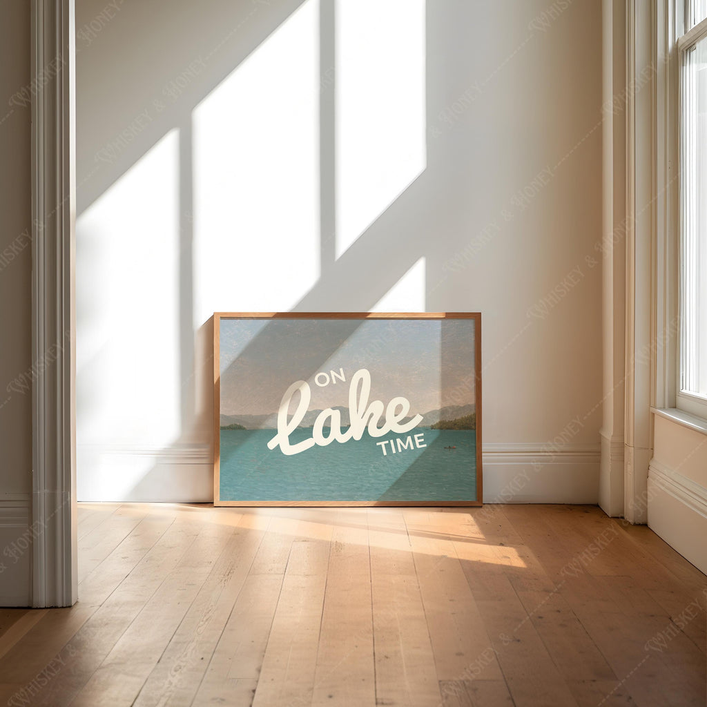 Vintage On Lake Time Print