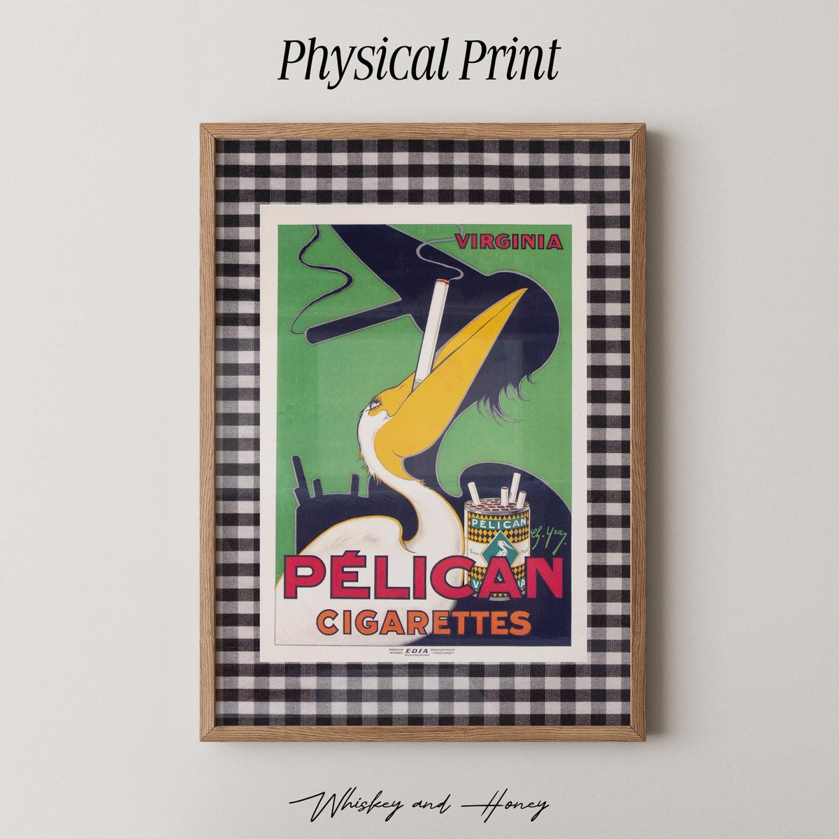 Vintage Pelican Cigarettes Print